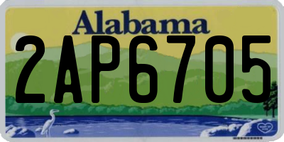 AL license plate 2AP6705