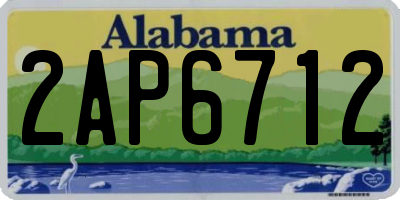 AL license plate 2AP6712