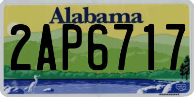 AL license plate 2AP6717