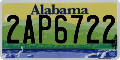 AL license plate 2AP6722