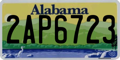 AL license plate 2AP6723