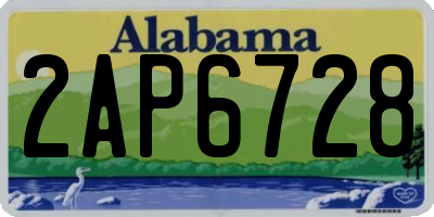 AL license plate 2AP6728