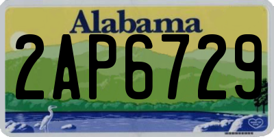 AL license plate 2AP6729