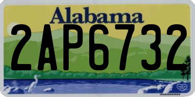 AL license plate 2AP6732