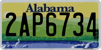 AL license plate 2AP6734