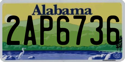 AL license plate 2AP6736