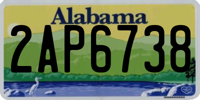 AL license plate 2AP6738