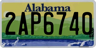 AL license plate 2AP6740