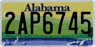 AL license plate 2AP6745