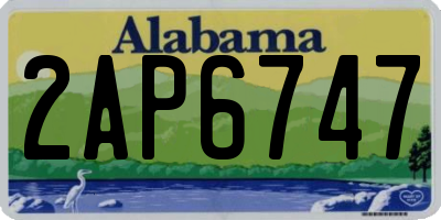 AL license plate 2AP6747