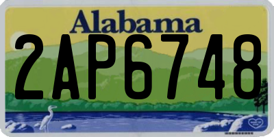 AL license plate 2AP6748