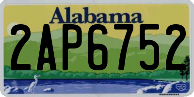 AL license plate 2AP6752