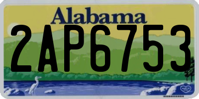 AL license plate 2AP6753