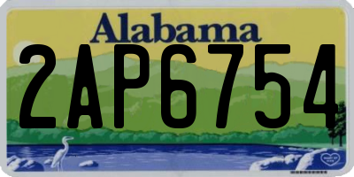AL license plate 2AP6754