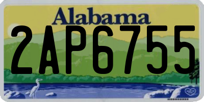 AL license plate 2AP6755