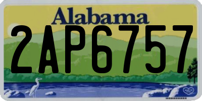 AL license plate 2AP6757