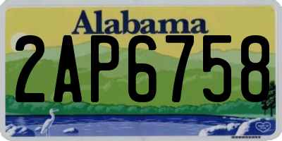 AL license plate 2AP6758