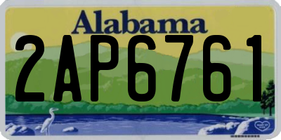 AL license plate 2AP6761