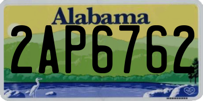 AL license plate 2AP6762