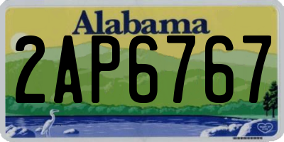AL license plate 2AP6767