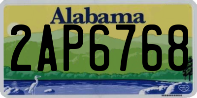 AL license plate 2AP6768