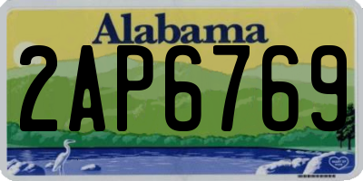 AL license plate 2AP6769
