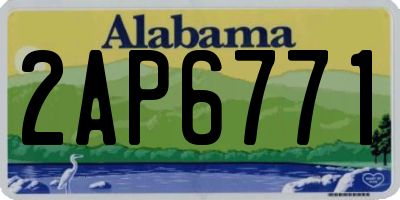 AL license plate 2AP6771