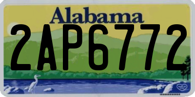 AL license plate 2AP6772