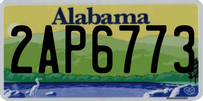 AL license plate 2AP6773