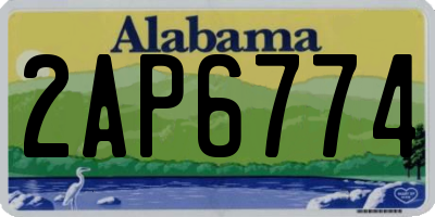 AL license plate 2AP6774