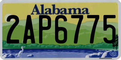 AL license plate 2AP6775