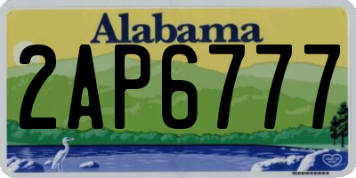 AL license plate 2AP6777