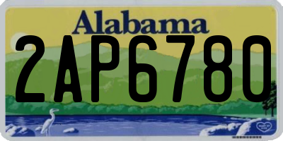 AL license plate 2AP6780
