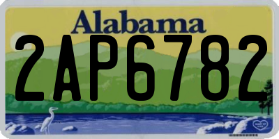 AL license plate 2AP6782