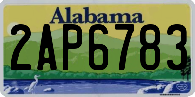 AL license plate 2AP6783