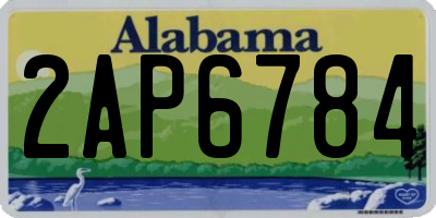 AL license plate 2AP6784
