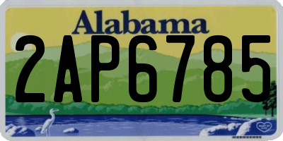 AL license plate 2AP6785