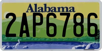 AL license plate 2AP6786