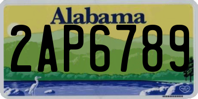 AL license plate 2AP6789