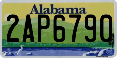 AL license plate 2AP6790