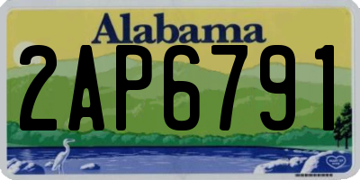 AL license plate 2AP6791