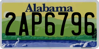 AL license plate 2AP6796