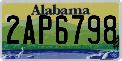 AL license plate 2AP6798