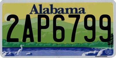 AL license plate 2AP6799