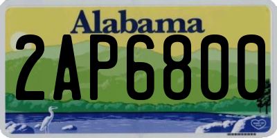 AL license plate 2AP6800