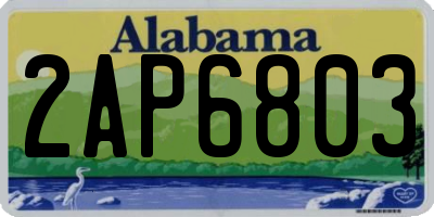 AL license plate 2AP6803