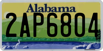 AL license plate 2AP6804