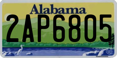AL license plate 2AP6805
