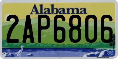 AL license plate 2AP6806