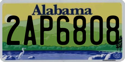AL license plate 2AP6808